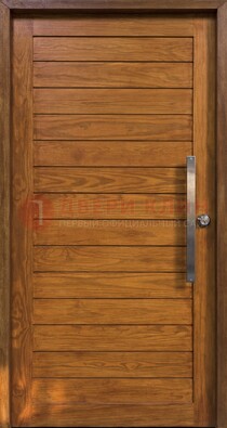 Коричневая входная дверь c МДФ панелью ЧД-02 в частный дом в Вологде
