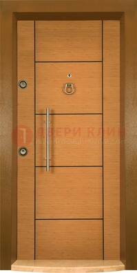 Коричневая входная дверь c МДФ панелью ЧД-13 в частный дом в Вологде