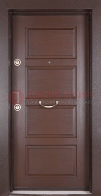 Коричневая входная дверь c МДФ панелью ЧД-28 в частный дом в Вологде