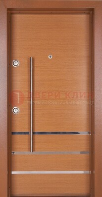 Коричневая входная дверь c МДФ панелью ЧД-31 в частный дом в Вологде