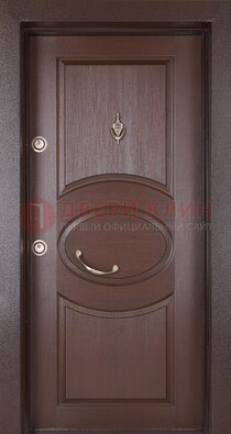 Коричневая входная дверь c МДФ панелью ЧД-36 в частный дом в Вологде