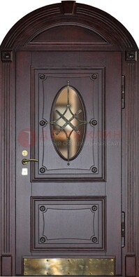 Арочная металлическая дверь с виноритом ДА-38 в Вологде