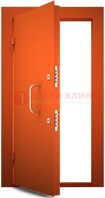 Оранжевая стальная бронированная дверь с нитроэмалью ДБ-2 в Вологде