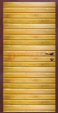 Железная дверь цвета сосна с евровагонкой ДЕ-6 в Вологде