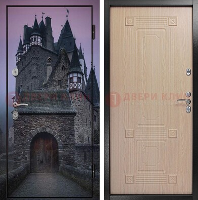 Входная металлическая дверь с фотопечатью замка ДФ-38 в Вологде