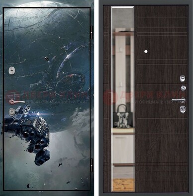 Железная дверь с фотопечатью космической фантастики ДФ-51 в Вологде