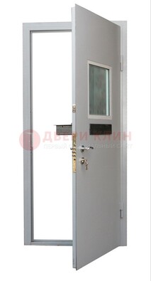 Белая металлическая дверь в кассу ДКС-1 в Курске