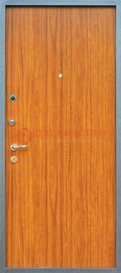 Коричневая металлическая дверь с ламинатом ДЛ-12 в Вологде