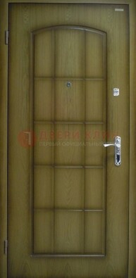 Зеленая стальная дверь с МДФ ДМ-116 на веранду в Вологде