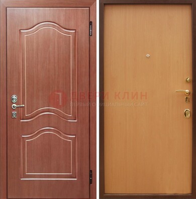 Входная дверь отделанная МДФ и ламинатом внутри ДМ-159 в Вологде