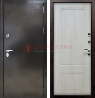 Коричневая железная дверь с МДФ ДМ-170 в Мытищах