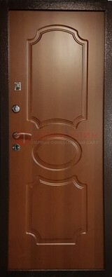 Коричневая металлическая дверь с МДФ ДМ-177 в Вологде