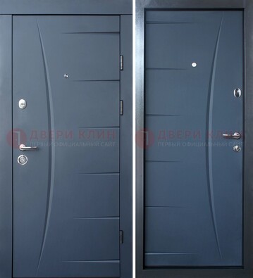 Серая входная дверь с фигурной фрезеровкой МДФ ДМ-213 в Вологде