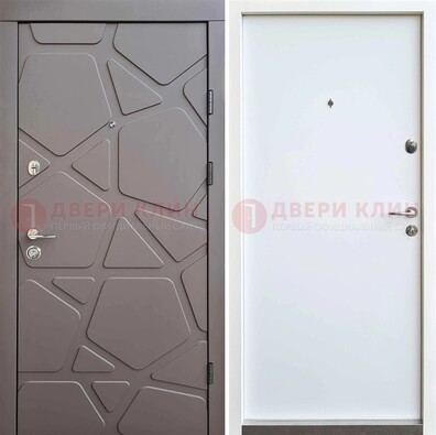Серая входная дверь с филенчатой МДФ ДМ-216 в Вологде