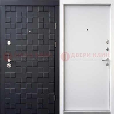 Темная входная дверь с белой МДФ внутри ДМ-222 в Вологде