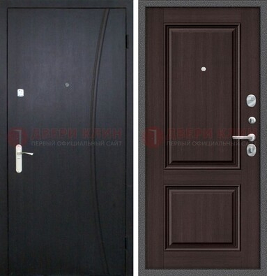 Темная стальная дверь с МДФ панелями ДМ-362 в Вологде