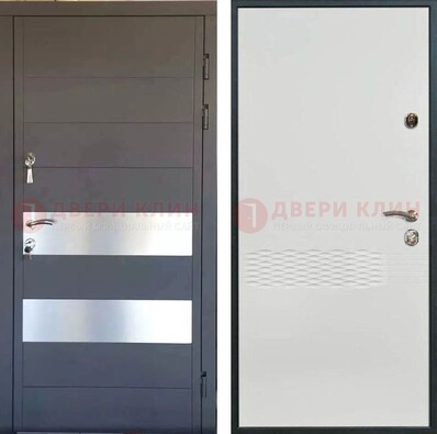 Металлическая дверь МДФ темная и светлая ДМ-420 в Вологде