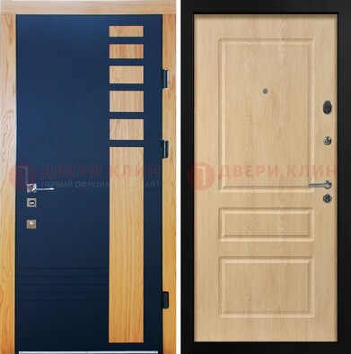 Двухцветная железная дверь с МДФ в квартиру ДМ-511 в Вологде