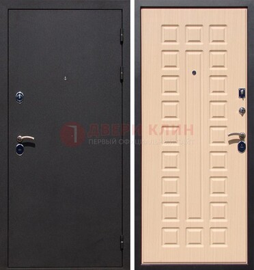 Черная стальная дверь с порошковым окрасом МДФ внутри ДП-102 в Вологде