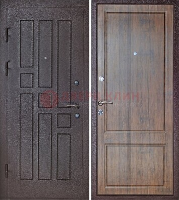 Темная входная дверь с порошковым покрытием МДФ внутри ДП-125 в Вологде
