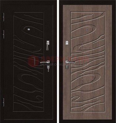 Темная железная дверь с порошковым окрасом ДП-127 в Вологде