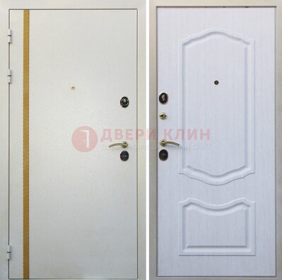 Белая входная дверь с порошковым напылением ДП-136 в Вологде