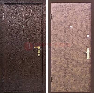 Коричневая входная дверь с порошковым покрытием ДП-147 в Вологде