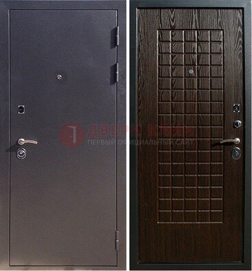 Серая металлическая дверь с порошковым напылением ДП-153 в Вологде
