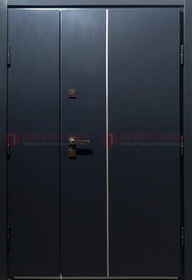 Темная металлическая дверь с порошковым покрытием ДП-220 в Вологде