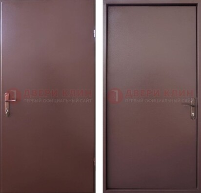 Коричневая железная дверь с порошковым покрытием и МДФ ДП-252 в Вологде