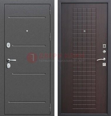 Металлическая дверь с порошковым покрытием и МДФ Махагон ДП-254 в Вологде