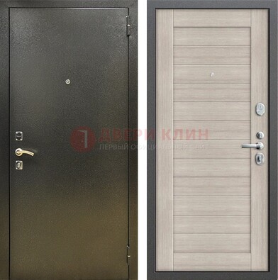 Стальная темно-серая дверь с порошковой отделкой и МДФ панелью ДП-278 в Вологде