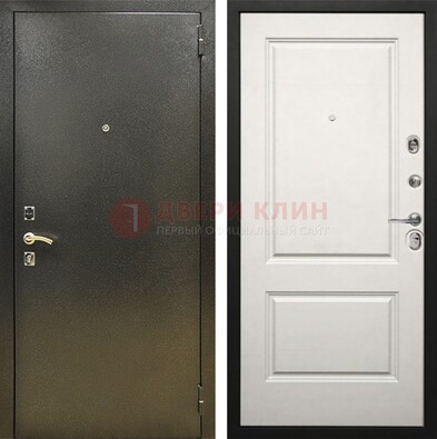 Металлическая темная дверь с порошковым напылением и классической МДФ ДП-298 в Вологде