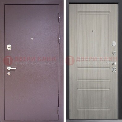 Темная стальная дверь с порошковым окрасом и МДФ ДП-310 в Вологде