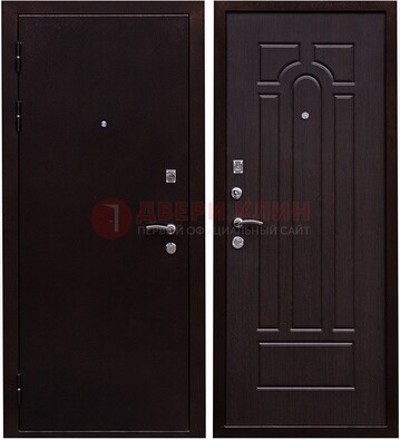 Черная стальная дверь с порошковым покрытием ДП-35 в Екатеринбурге