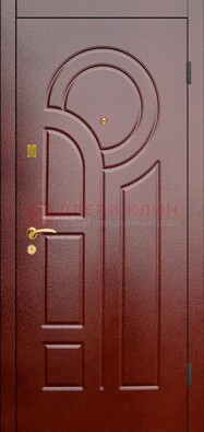 Красная металлическая дверь с порошковым окрасом ДП-57 в Вологде