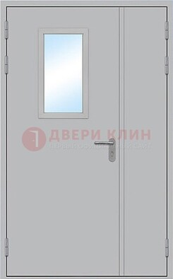 Белая входная противопожарная дверь со стеклянной вставкой ДПП-10 в Оренбурге