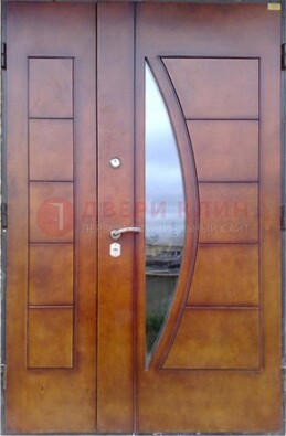 Офисная стальная парадная дверь со вставками из стекла ДПР-13 в Вологде