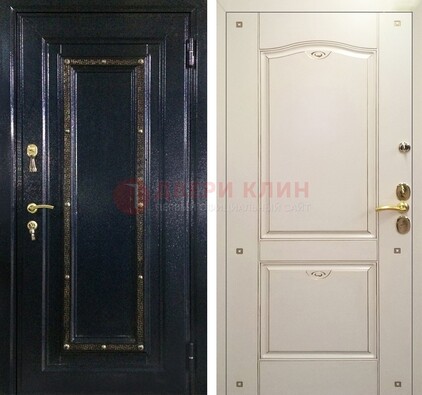 Парадная дверь с золотистым декором ДПР-3 в квартиру в Вологде