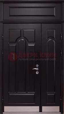 Парадная дверь с металлическими вставками ДПР-47 и фрамугой в Вологде