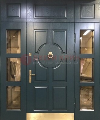 Стальная парадная дверь ДПР-64 со стеклопакетом в Вологде