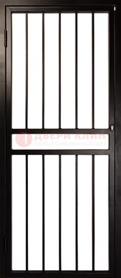 Темная стальная решетчатая дверь для дома ДР-45 в Вологде