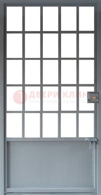 Металлическая решетчатая дверь в сером цвете ДР-7 в Вологде