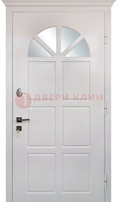 Светлая железная дверь со стеклом ДС-29 в Вологде
