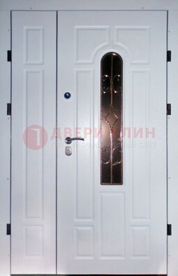 Входная дверь Винорит со стеклом в белом цвете ДСК-277 в Вологде