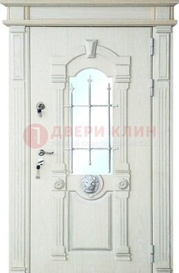 Герметичная входная дверь со стеклом и ковкой с украшением ДСК-64 в Вологде
