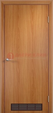 Светлая техническая дверь с вентиляционной решеткой ДТ-1 в Вологде