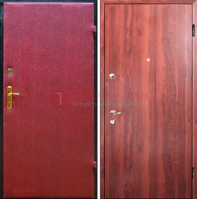 Красная входная дверь с винилискожей ДВ-30 в Вологде