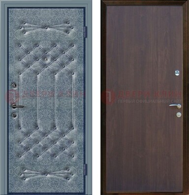 Серая металлическая дверь с винилискожей ДВ-35 в Вологде