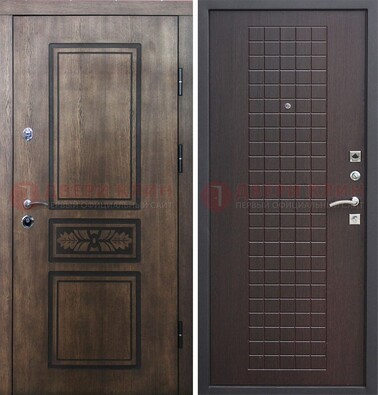 Входная резная дверь Итальянский орех с виноритом МДФ Махагон ДВТ-117 в Вологде